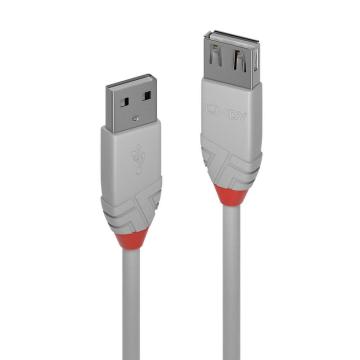 Cablu Lindy 3m USB 2.0 Type A Extension, Anthra Line
