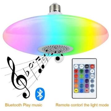 Lampa muzicala LED RGB 24W cu boxa bluetooth si telecomanda