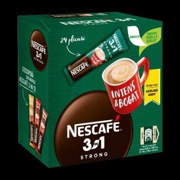 Cafea instant plic Nescafe 3 in 1 Strong 24x15 g de la KraftAdvertising Srl