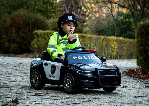 Jucarie masinuta electrica de politie Kinderauto BJC666 de la SSP Kinderauto & Beauty Srl