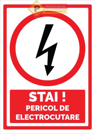 Indicator special pericol de electrocutare de la Prevenirea Pentru Siguranta Ta G.i. Srl