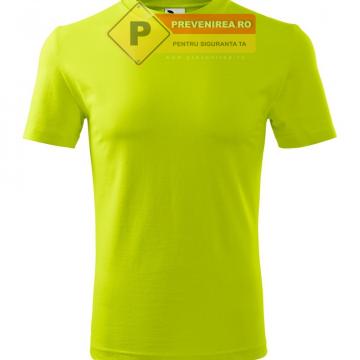 Tricou verde galben clasic de barbat de la Prevenirea Pentru Siguranta Ta G.i. Srl