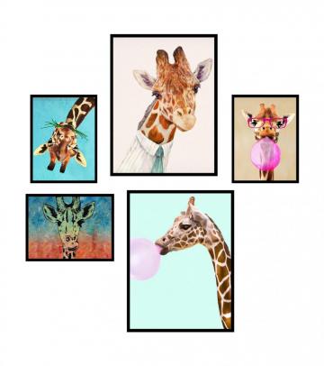 Set 5 tablouri decorative Zebra Fun de la Etoc Online