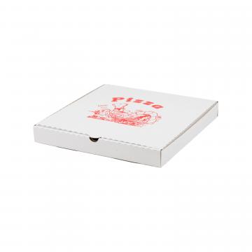 Cutie pizza alba cu imprimare generica 50cm