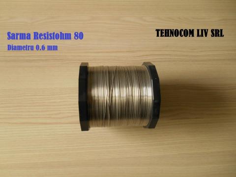 Nichelina de taiat D0.6mm Resistohm80 Ni80%Cr20% de la Tehnocom Liv Rezistente Electrice, Etansari Mecanice