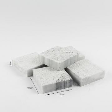 Piatra cubica marmura kavala buciardata 10 x 10 x 3cm de la Piatraonline Romania