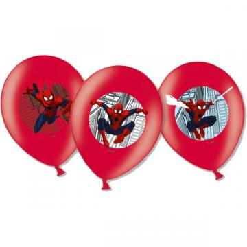 Set 6 baloane latex imprimate Spiderman 27.5cm de la Calculator Fix Dsc Srl