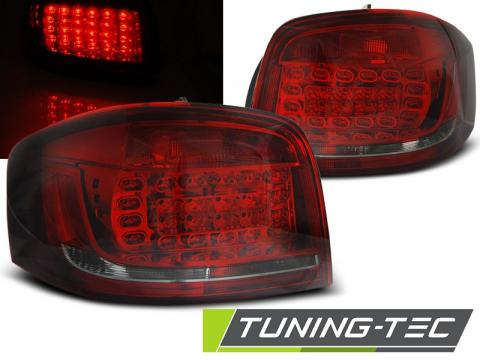 Stopuri LED compatibile cu Audi A3 08-12 Rosu Fumuriu LED