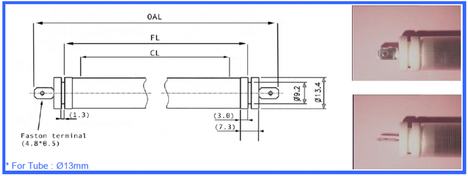 Lampa infrarosu tub sticla baza Gs2x13mm de la Tehnocom Liv Rezistente Electrice, Etansari Mecanice