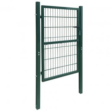 Poarta pentru gard 2D (simpla), verde, 106x170 cm