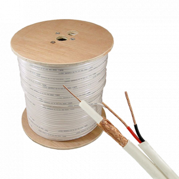 Cablu coaxial RG59 + alimentare 2x0.75, 305m, alb TSY-RG59+2
