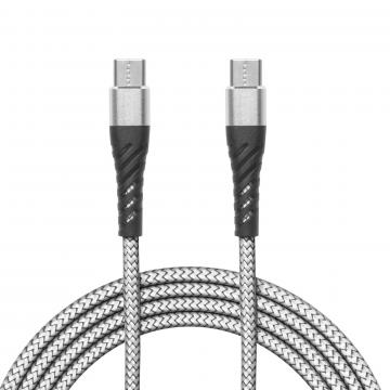 Cablu de date - Type-C - Type-C, alb - 1 m de la Rykdom Trade Srl