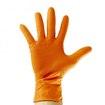 Manusi din nitril culoare orange 50buc marimea XL