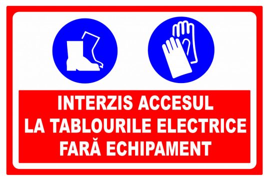Indicator interzis accesul la tablourile electrice