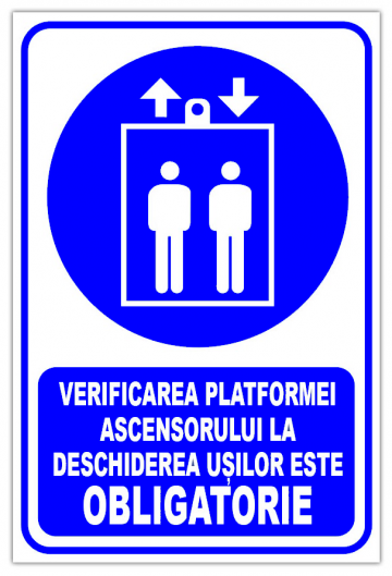 Indicator verificarea platformei ascensorului la deschiderea