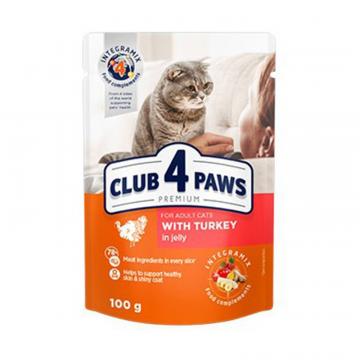 Hrana plic pisica curcan in aspic 100g - Club 4 Paws de la Club4Paws Srl