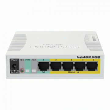 Smart Switch 5 x Gigabit (4 x PoE), 1 x SFP - Mikrotik CSS10