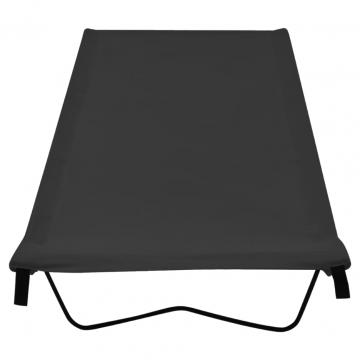 Pat de camping, negru, 180x60x19 cm de la Comfy Store