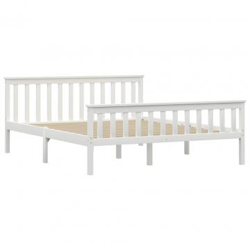 Cadru de pat, alb, 160 x 200 cm, lemn masiv de pin de la VidaXL