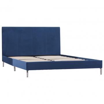 Cadru de pat, albastru, 120 x 200 cm, material textil de la VidaXL