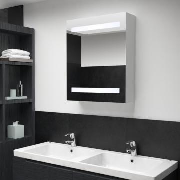 Dulap de baie cu oglinda si LED-uri, 50x13,5x60 cm de la VidaXL