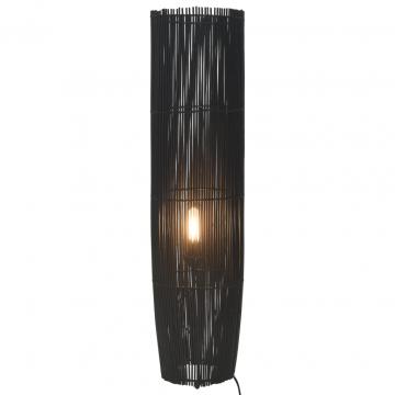 Lampa de podea, negru, 72 cm, rachita, E27