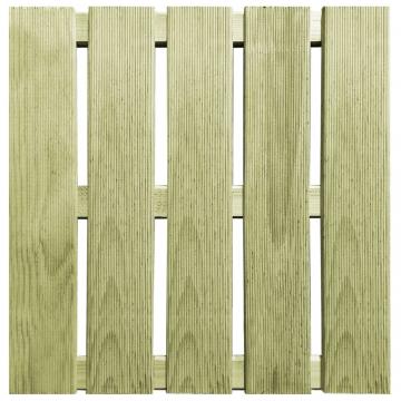 Placi de pardoseala, 18 buc., verde, 50 x 50 cm, lemn