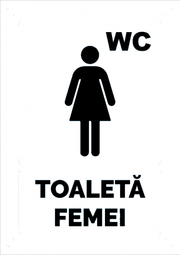 Indicator alb toaleta pentru femei