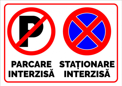 Indicator parcare interzisa stationare interzisa