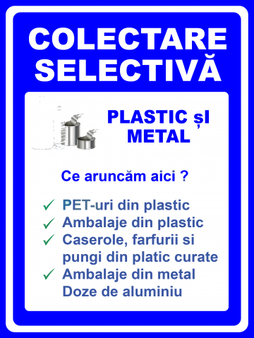 Indicator pentru colectare plastic si metal
