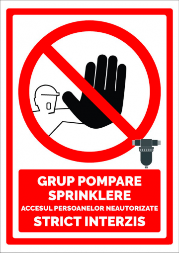 Indicator pentru grup pompare sprinklere