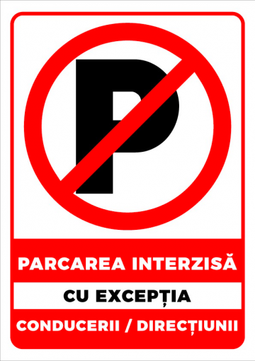 Indicator pentru parcare interzisa