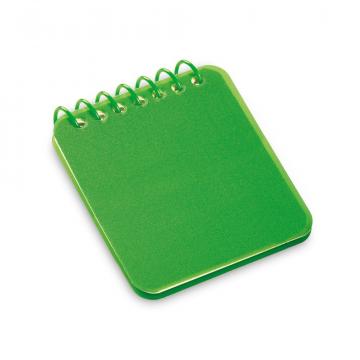 Caiet de notite, portabil, de buzunar, verde, 70 x 80 mm