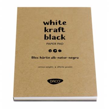 Bloc A5 alb-natur-negru 60 file Daco BD503