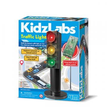 Joc Kit constructie semafor, Traffic Light, KidzLabs, 4M