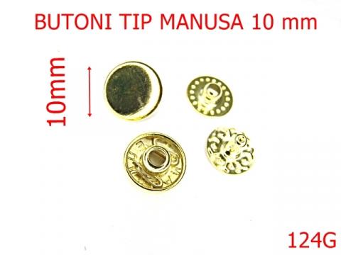 Butoni manusa 10 mm gold 4G1 S11 124G de la Metalo Plast Niculae & Co S.n.c.
