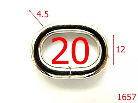 Inel oval 20 mm 4.5 nichel 3i6 AH6 1657