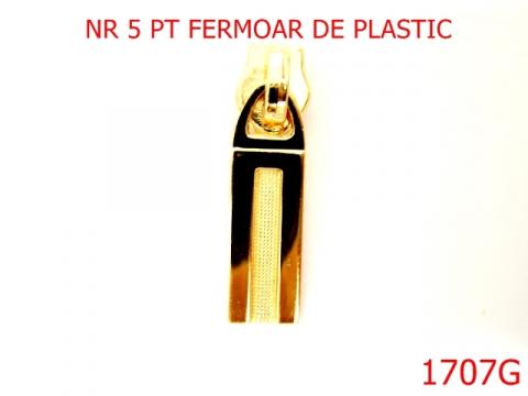Cursori fermoar plastic nr 5/ light gold 1707G