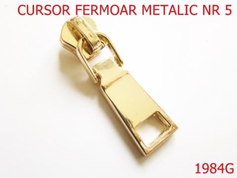 Cursor fermoar metalic nr.5 /zamac/gold 1984G