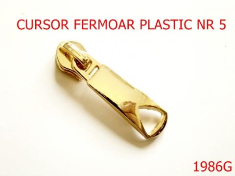 Cursor fermoar plastic nr5/zamac/gold nr 1986G