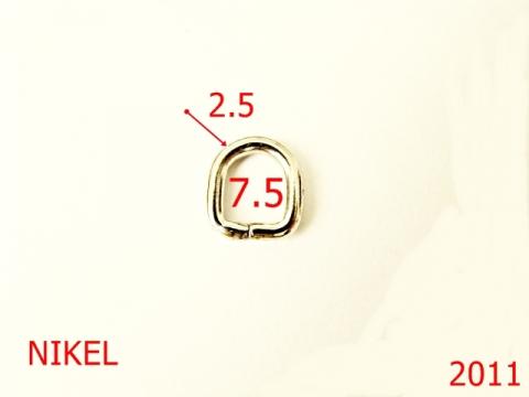 Inel D 7.5 mm*2.5/otel/nikel 7.5 mm 2.5 nichel 3F2 2011