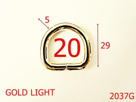 Inel D 20mm*5/otel/gold light 20 mm 5 gold 2037G de la Metalo Plast Niculae & Co S.n.c.