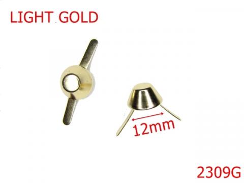 Picioruse tronconice 12 mm/otel/gold 2309G