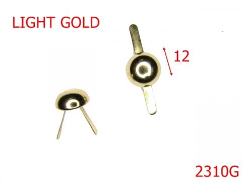 Picioruse semisferice 12 mm/otel/gold 2310G