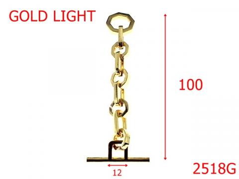 Lant sustinator 10 cm gold light 2518G de la Metalo Plast Niculae & Co S.n.c.