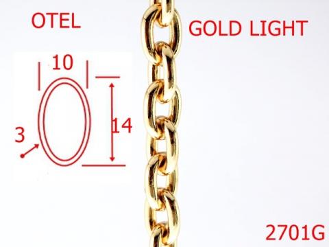 Lant otel 10 mm 3 gold light 7J8/7I7 2701G