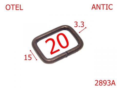 Inel dreptunhiular 20 mm 3.3 antic 3J4 2893A de la Metalo Plast Niculae & Co S.n.c.