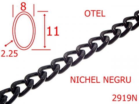 Lant otel 8 mm 2.25 nichel negru 7L4 2919N de la Metalo Plast Niculae & Co S.n.c.