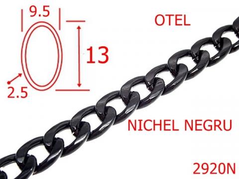 Lant otel 9.5 mm 2.5 nichel negru 7L4 2920N de la Metalo Plast Niculae & Co S.n.c.