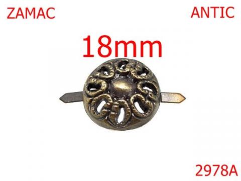 Ornament 18 mm antic 15A6 15A6 8A8 2978A de la Metalo Plast Niculae & Co S.n.c.